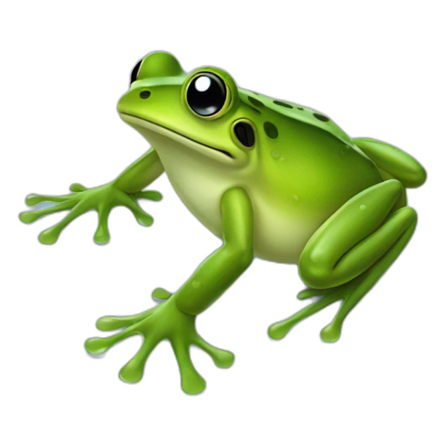 Sticky frog on the ice sticker