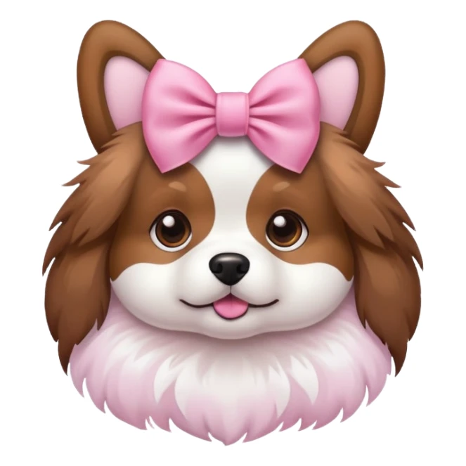 perro con moño rosita sticker