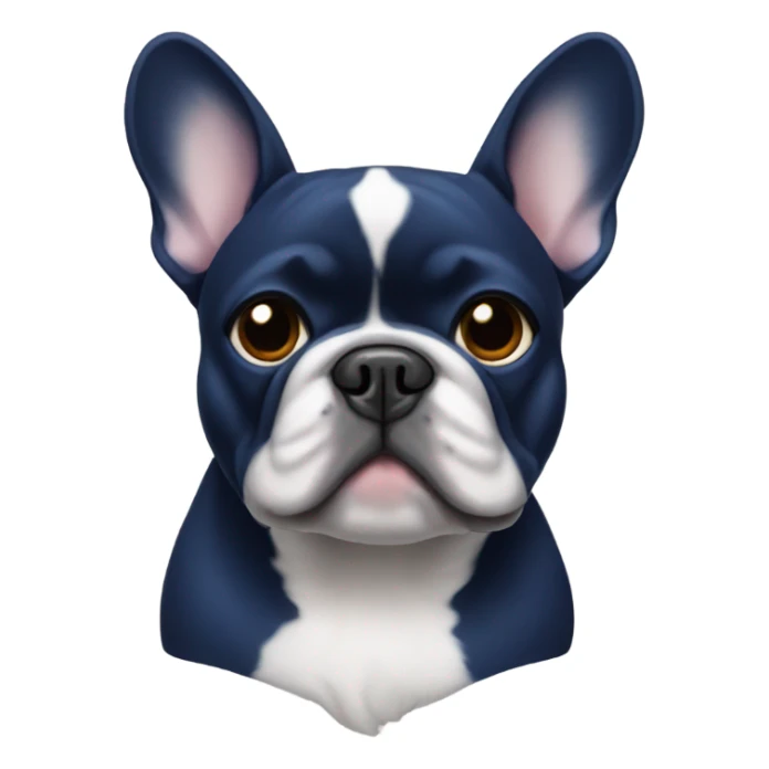 french bull dog total dark blue  sticker