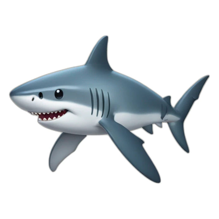 Shark with a top hat sticker