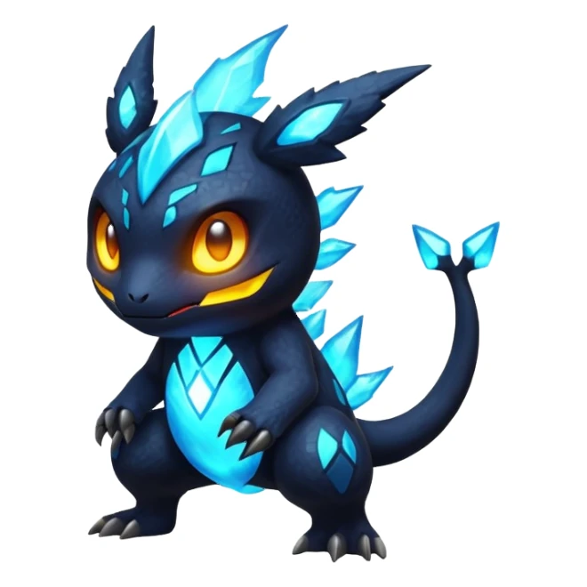 Elemental Dark-type-Electric-type natural Pokémon-Fakémon-creature sticker