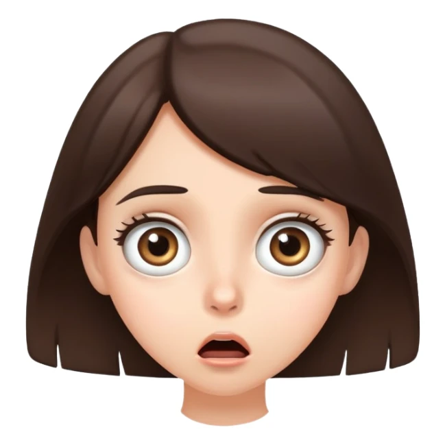 Shocked brunette girl sticker