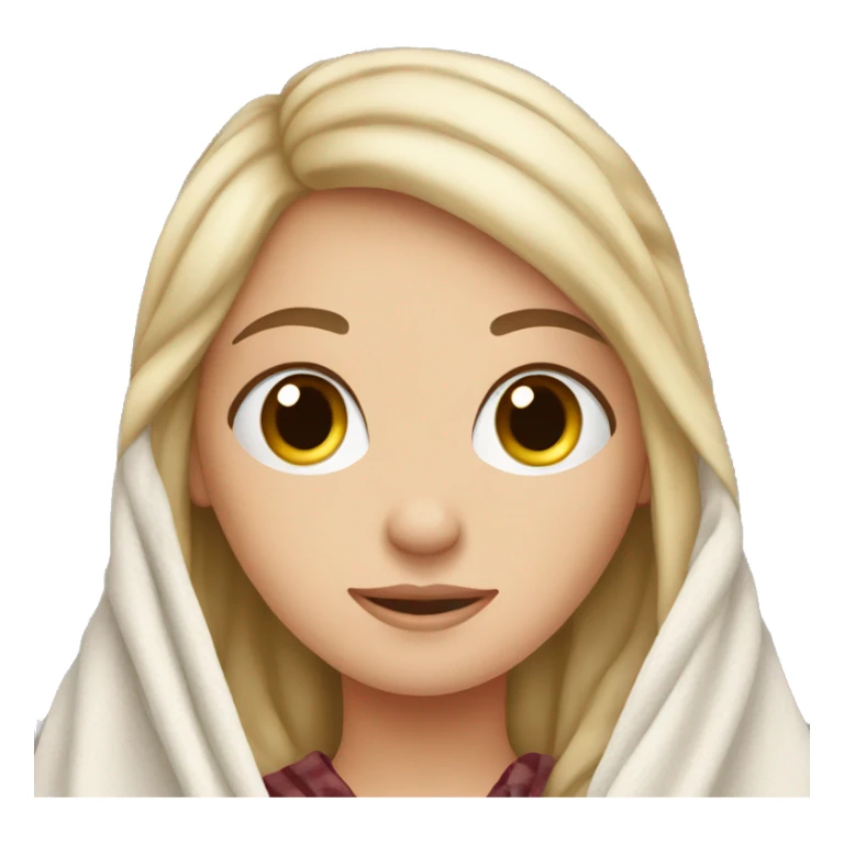 white girl with blanket sticker