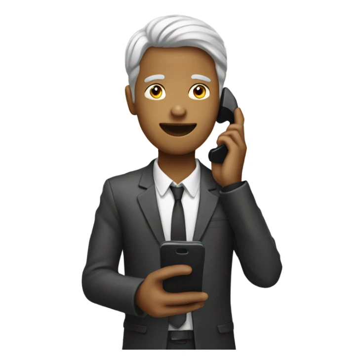 Person on a phone sticker