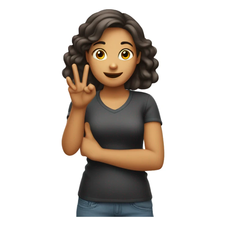 girl doing okay sign with hand sticker