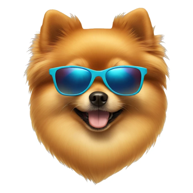 Pomeranian with sunglasses sticker