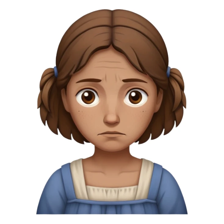 Peasant woman sad sticker