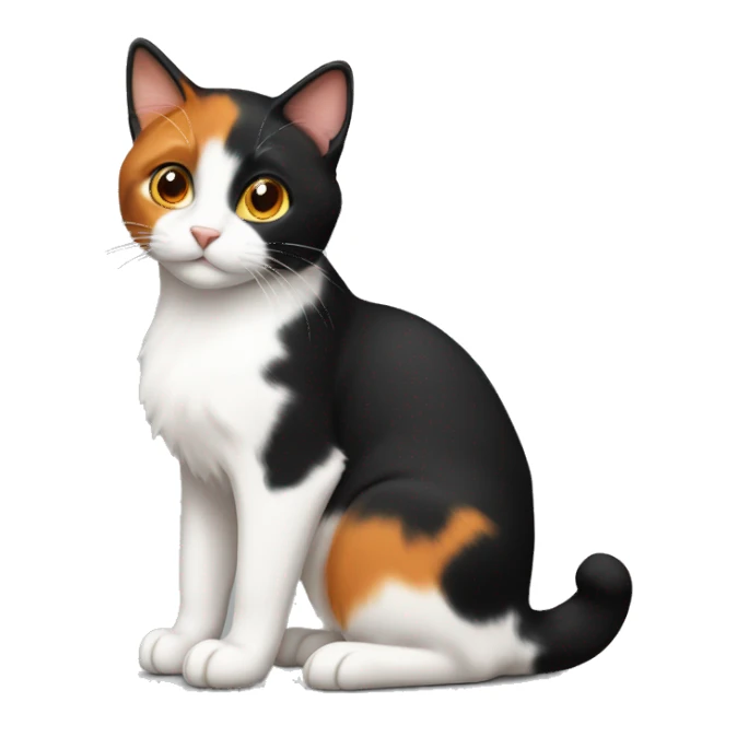 black-Orange-white-calico-cat sticker
