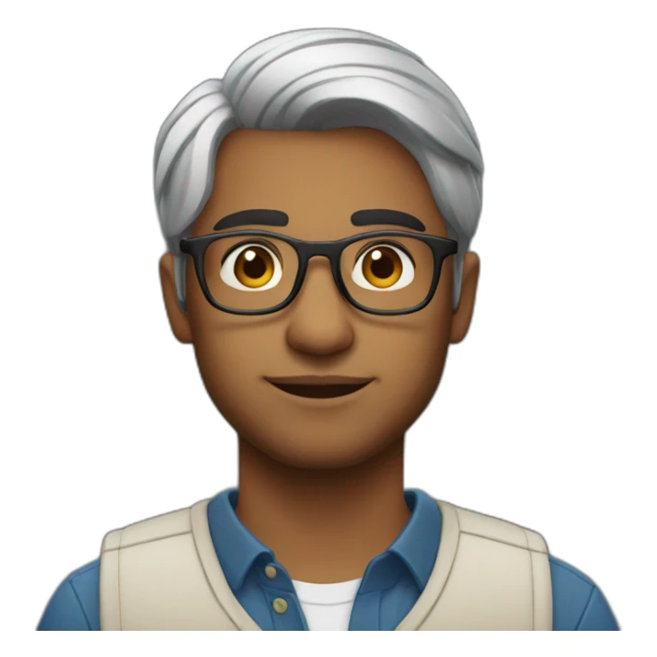 27 year old Indian man with glasses sticker