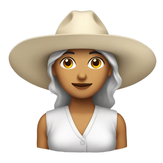 Mujer blanca con sombrero vueltiao  sticker