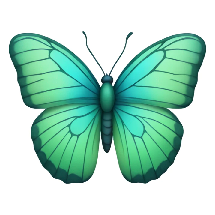 green, blue, and teal butterfly sticker