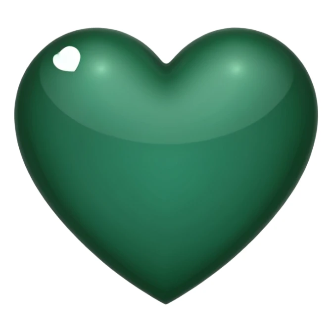 dark green heart emoji with sharp edges  sticker