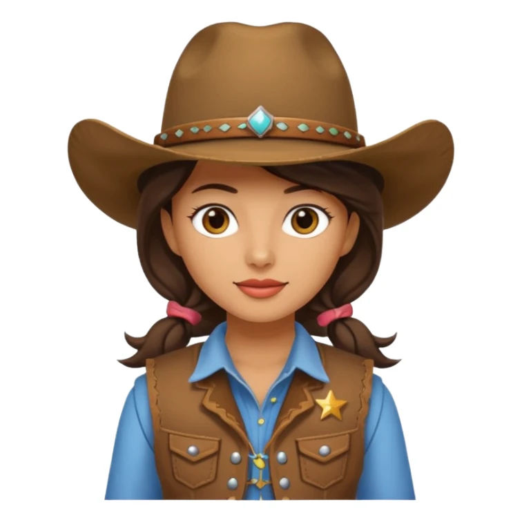 Cowboy girl sticker