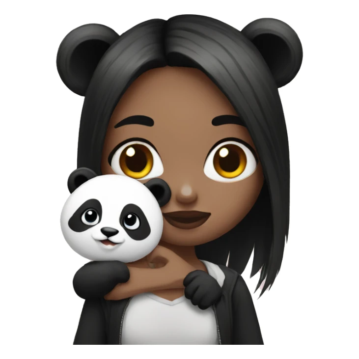 Indie girl with panda sticker