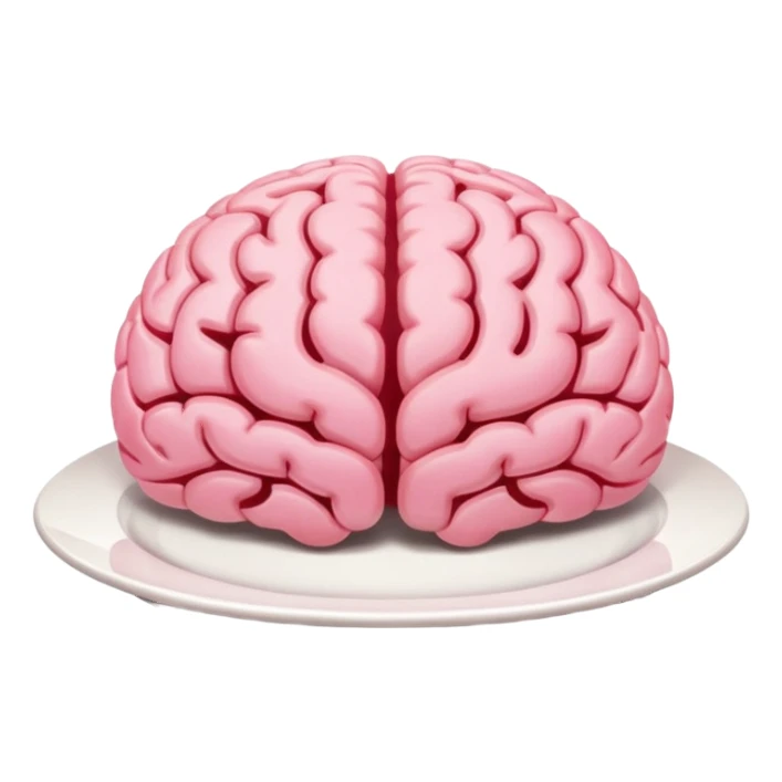 Brain on a plate  sticker