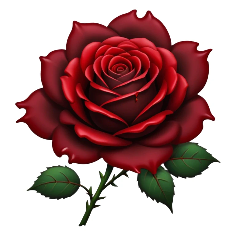 black rose with blood dripping from it  sticker