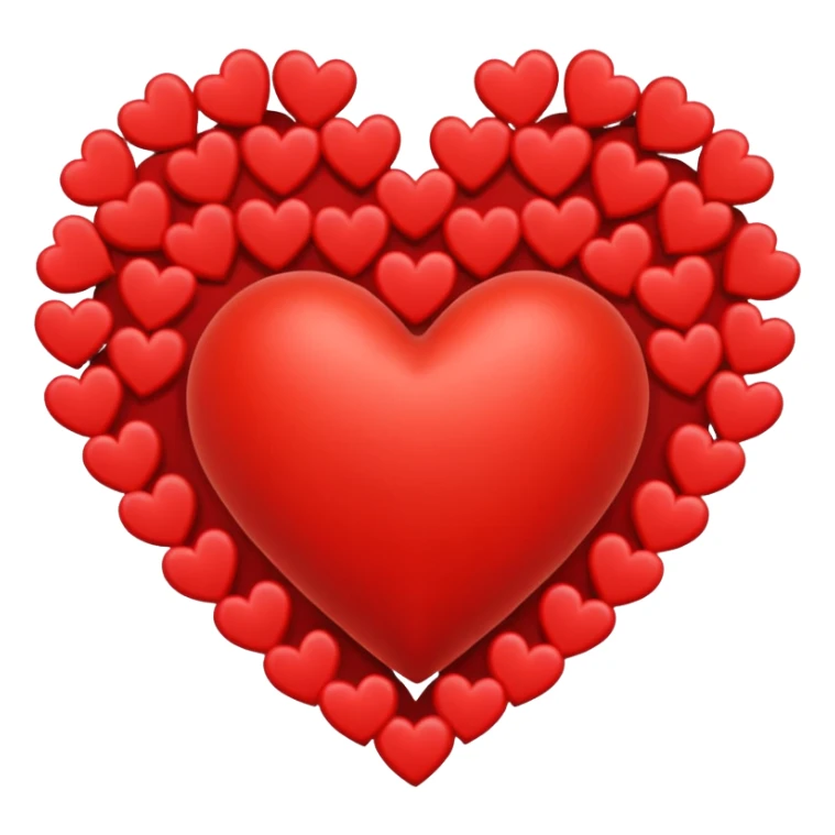 Un cœur avec plein cœur sticker