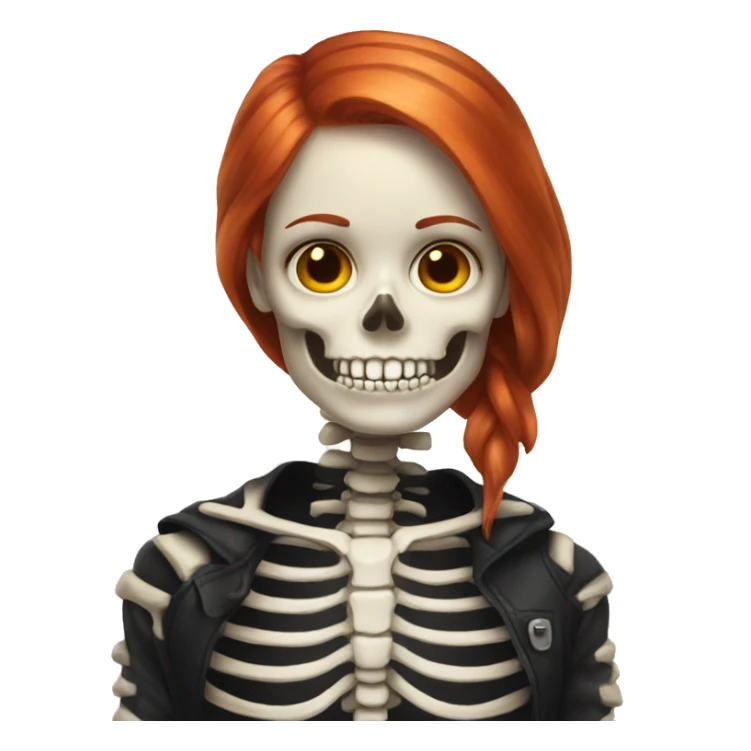 Redhead Skeleton girl sticker