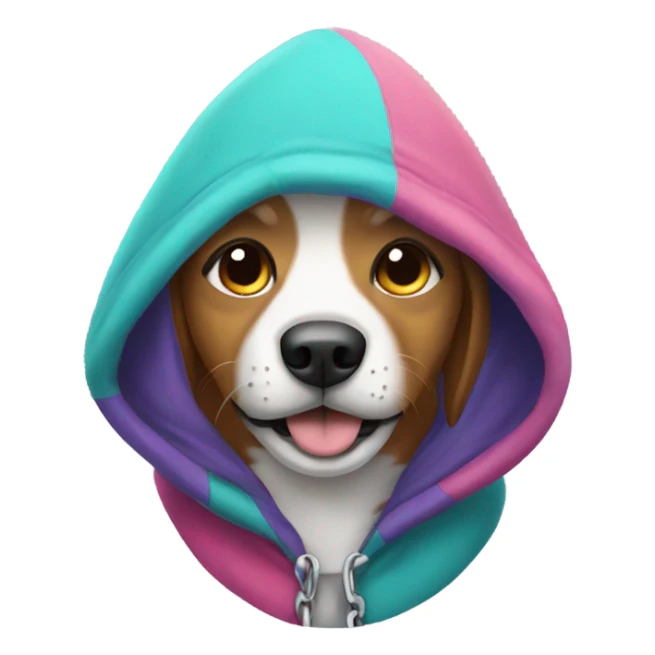 Dog with hoodie sticker