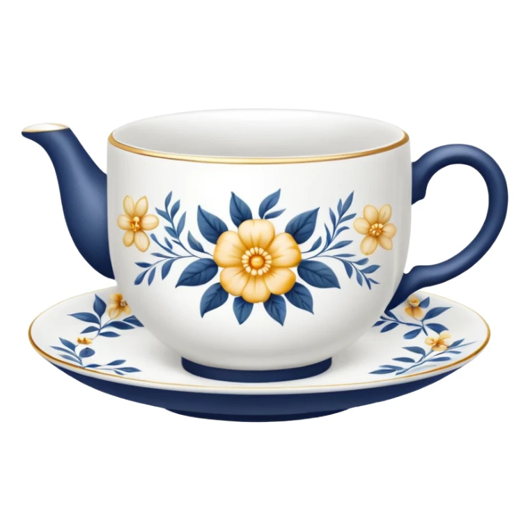 Good luck tea cup sticker