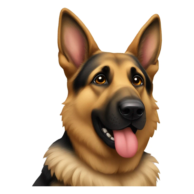 German shepherd kissing  sticker