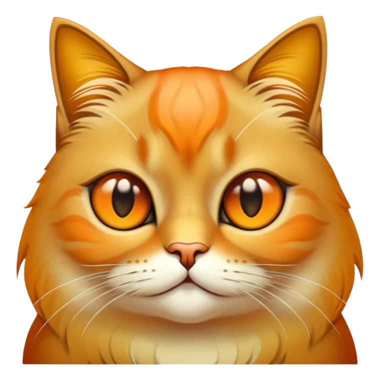 gato persa naranja gordo sticker