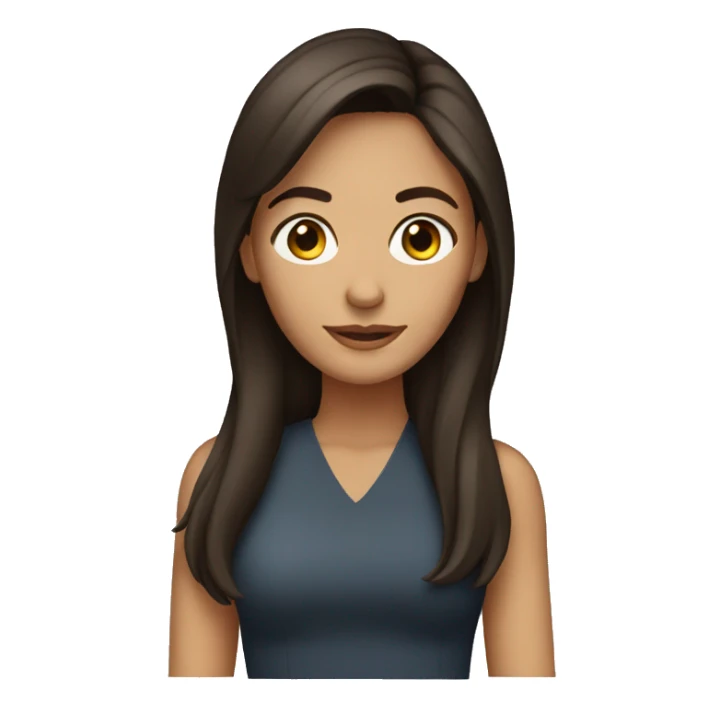 brunette woman sticker