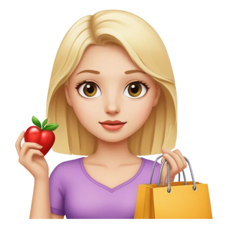 Blonde girl shopping  sticker