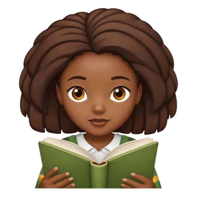 Zimbabwean girl reading a book sticker