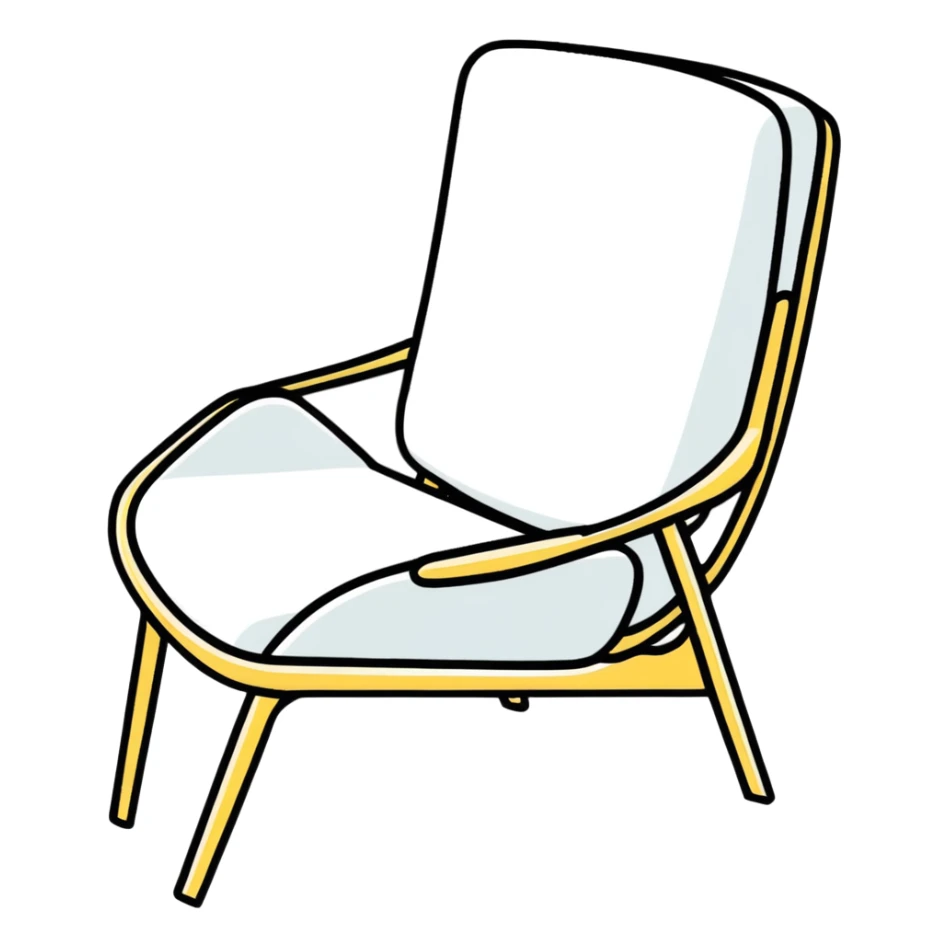 black and white chair, monochrome sticker