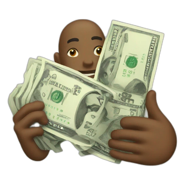 money-holding sticker