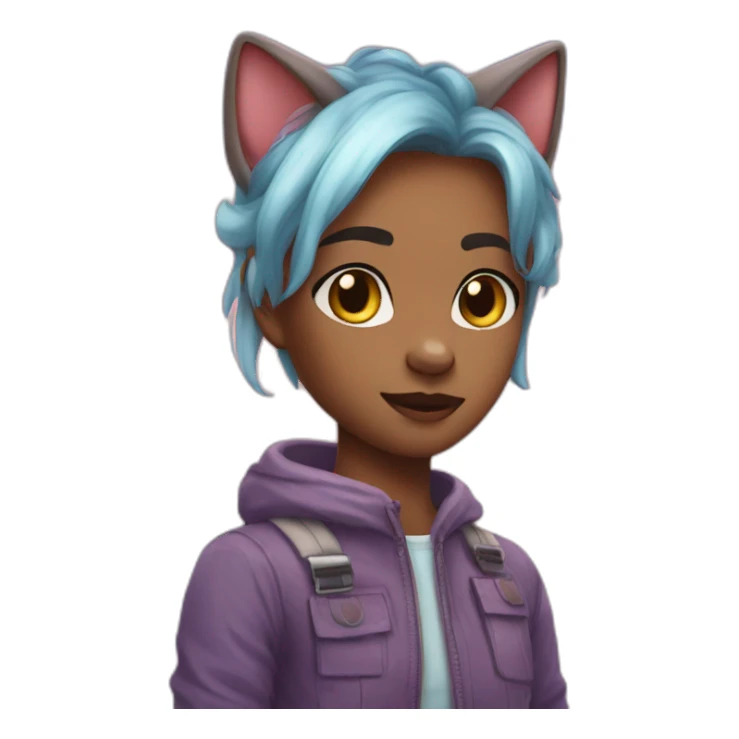 Kitty boy girl lake sticker