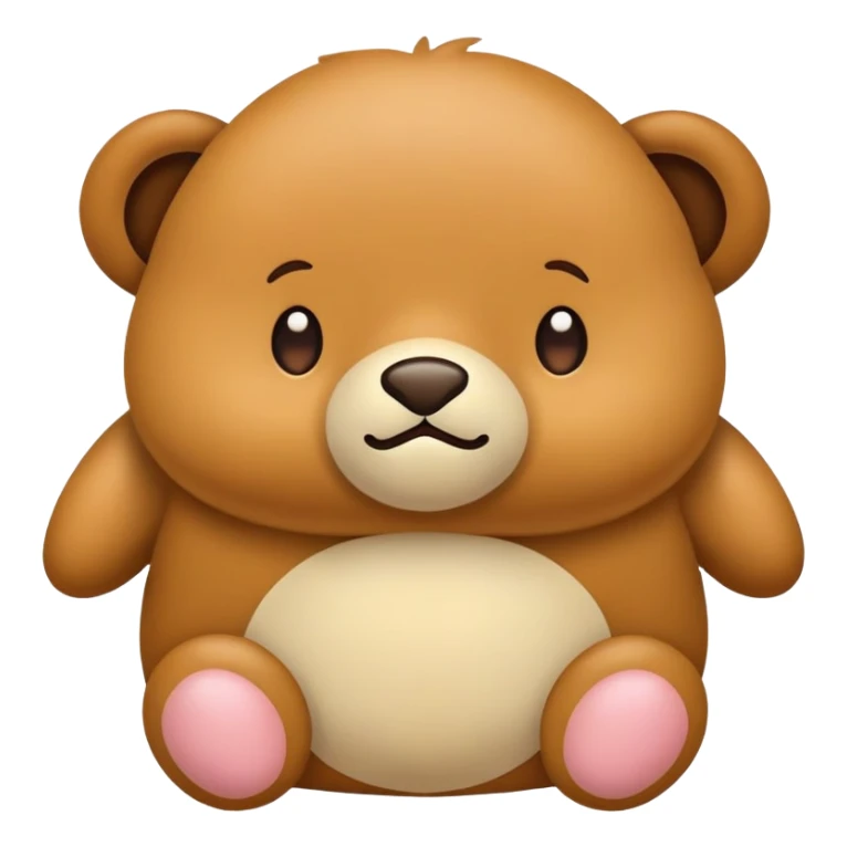 Um ursinho de pelucia pulando sticker