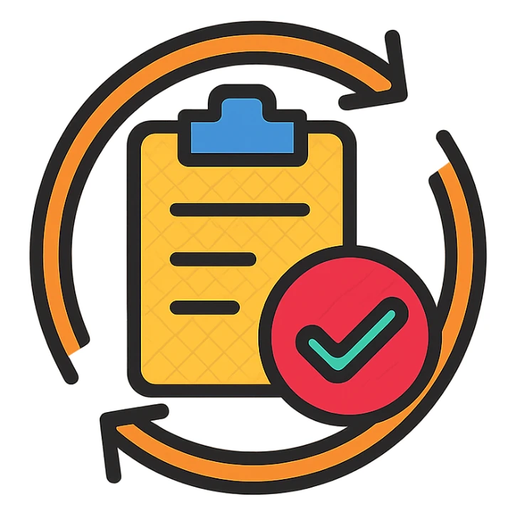 habit symbol, color outline icon style sticker