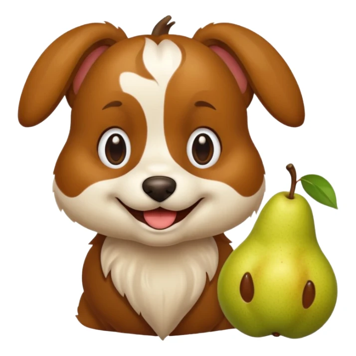 Hund mit Birne in der Hand  sticker