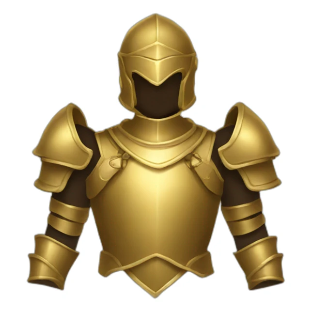 golden female armor sticker