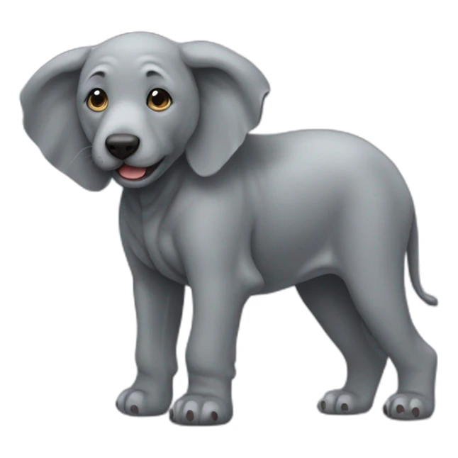 Chien qui tient un éléphant sticker