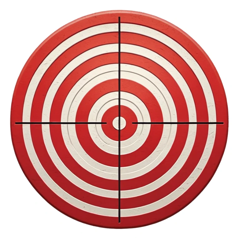 Red-white bullseye target board sticker