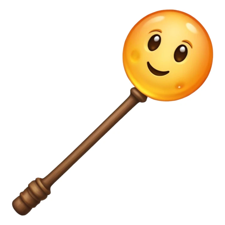 magic wooden staff with hole sticker