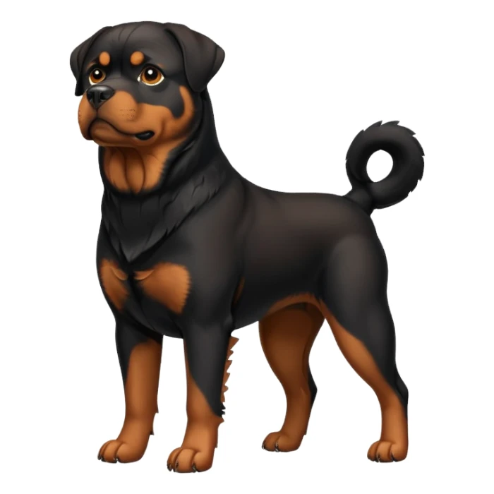 dog rottweiler full body sticker