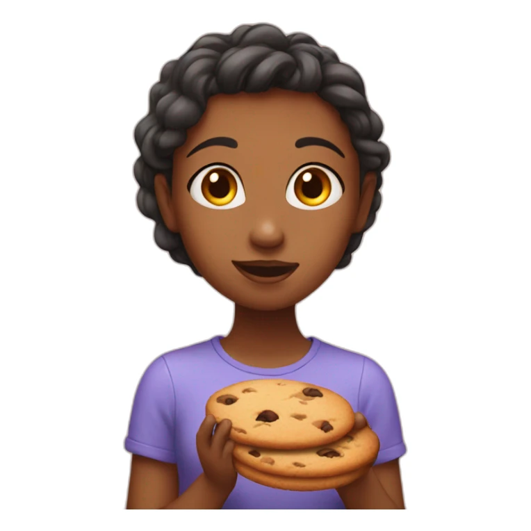 Girl giving cookie sticker