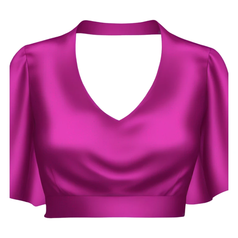 Realistic magenta cut out silk crop top blouse. sticker