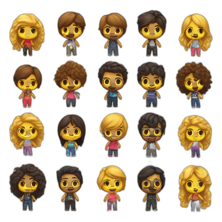 Emojis de chicos y chicas gamer sticker