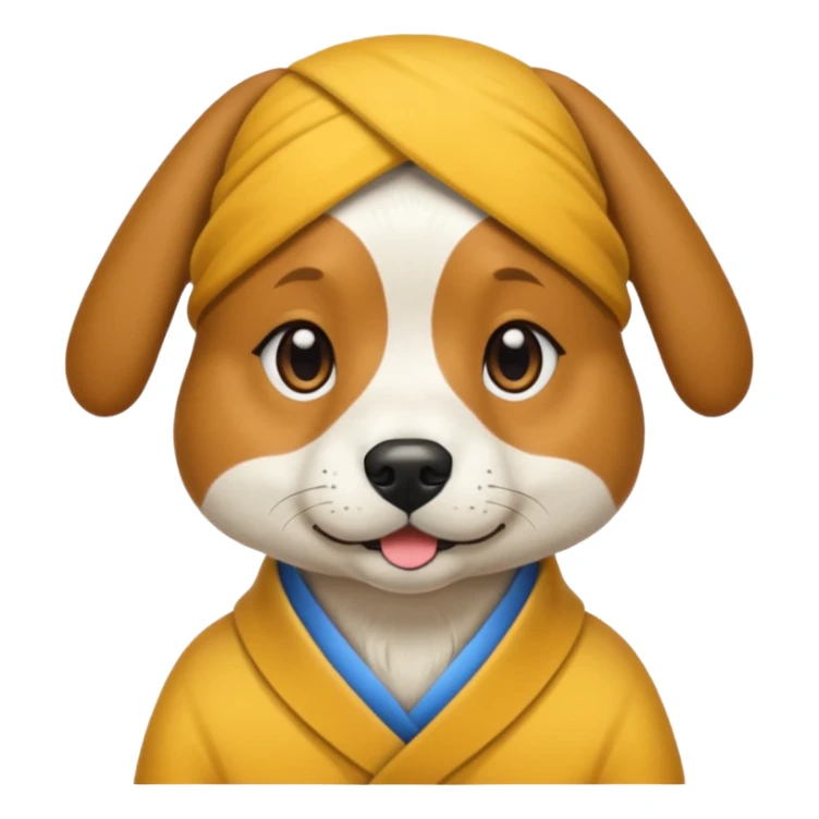 Caroline Dog wearing a yamulke  sticker