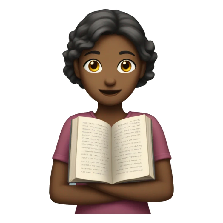 a girl with a book in her hands sticker