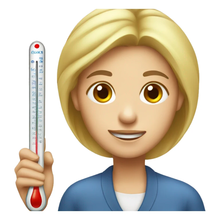 woman with Thermometer  sticker