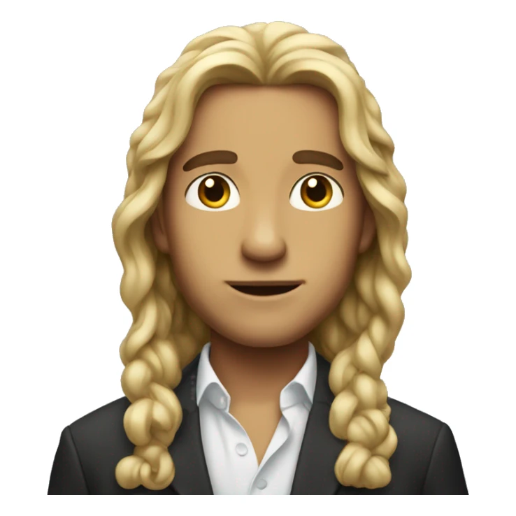 Rich boy with long hair  sticker