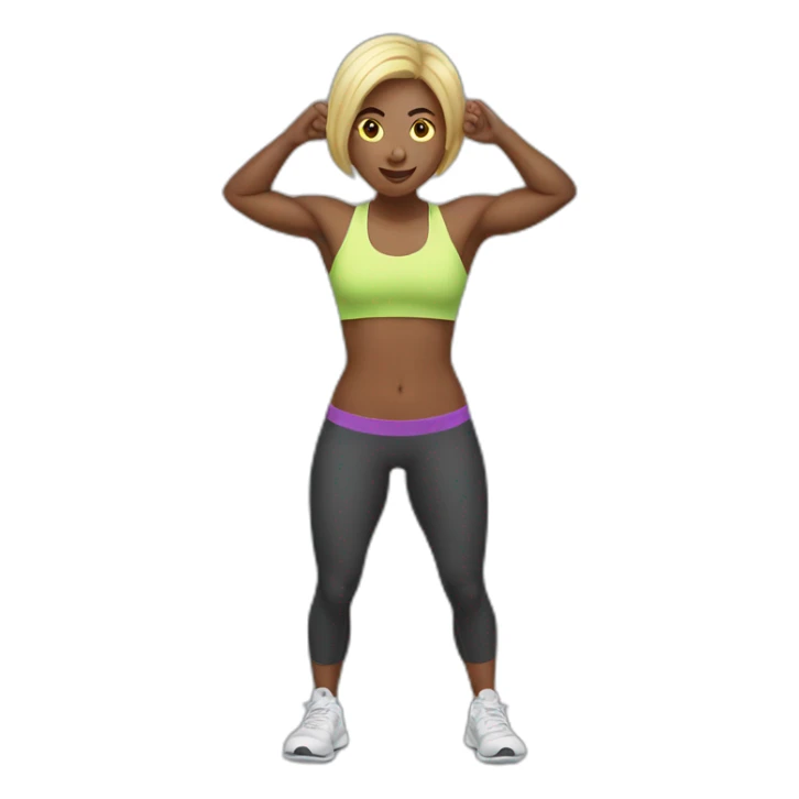 Light woman in gym sticker