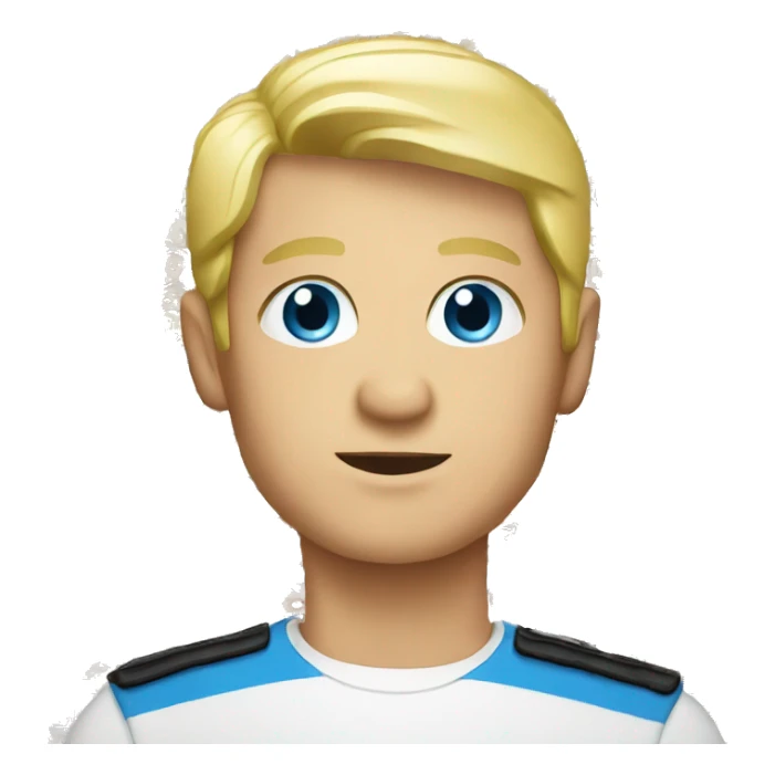 Man blond Blue eyes in German flag sticker