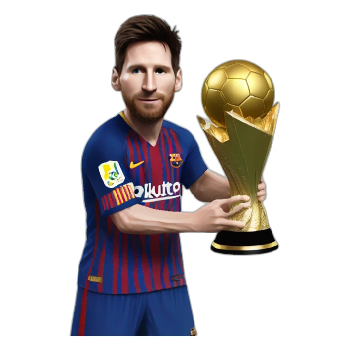 messi con la copa libertadores sticker